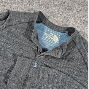 The‎ North Face Mens XL Gray Heathered Long Sleeve Henley Shirt Raglan Heritage